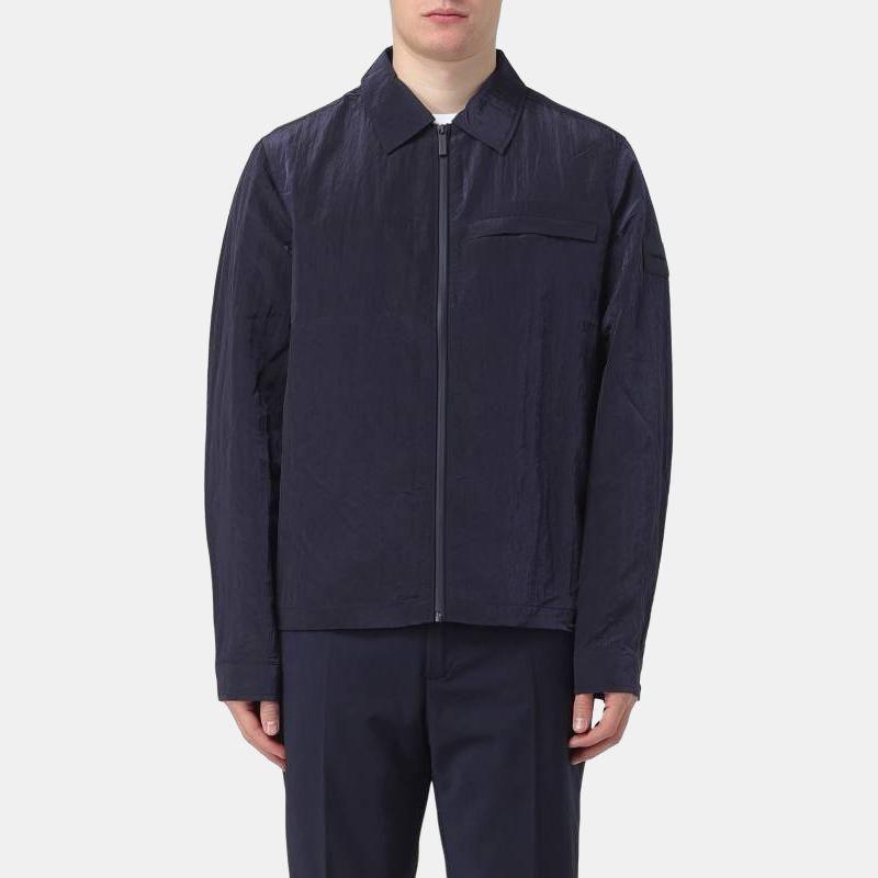 Calvin Klein Solid Color Long Sleeve Zip Collar Jacket Men Jackets Navy K10K112368-CHW