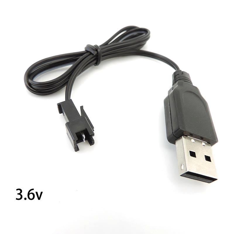 5 V bis 3,6 V 3,7 V 3,8 V 250 mA NiMh/NiCd-Akku USB-Ladekabel SM 2P Vorwärtsstecker für ferngesteuertes Auto USB-Ladegerät Spielzeug