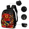 Set Zaino 3 Pezzi con Fantasia Stella del Calcio – Zaino Casual ad Alta Capacità con Pochette e Borsa a Shopper Abbinate, Perfetto per l'Uso Quotidiano