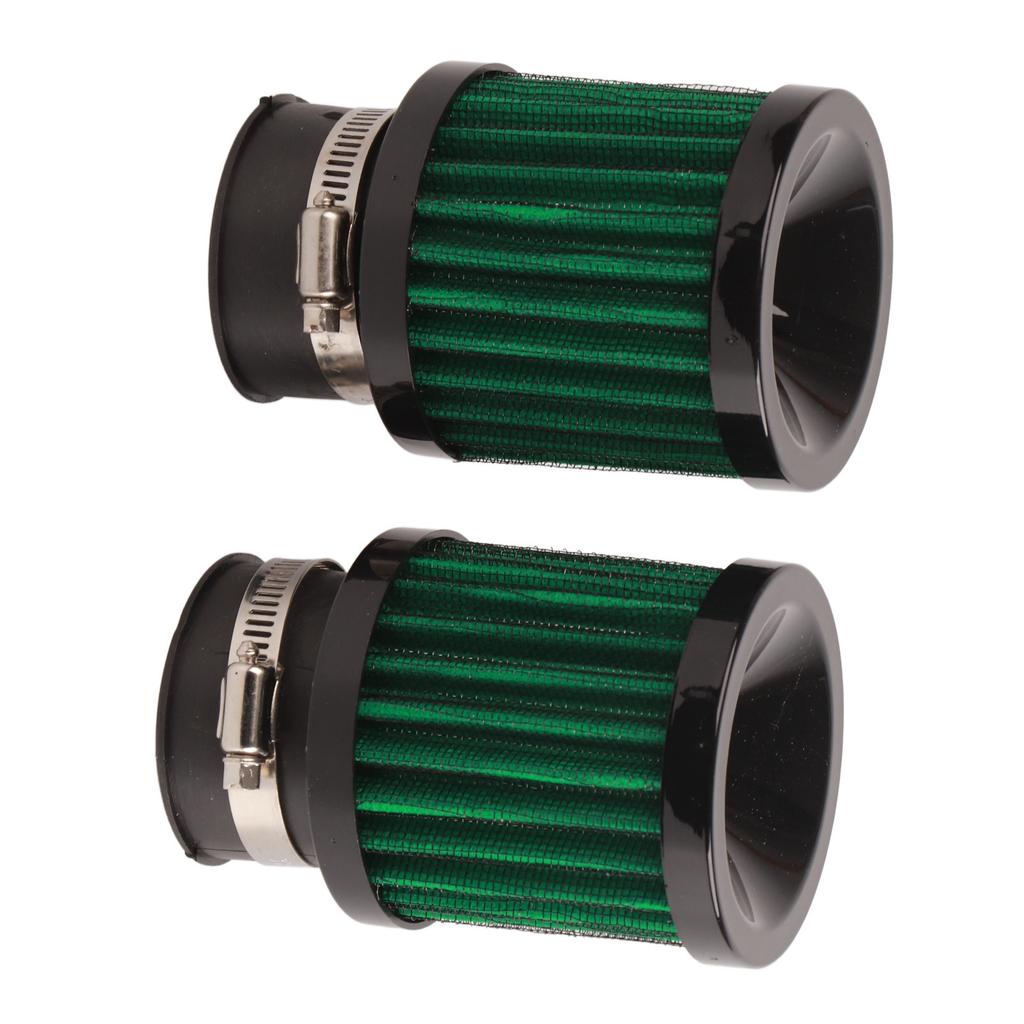 2pcs Air Filter 28‑48mm High Filtration Efficiency Universal for 50cc 70cc 90cc 125cc Moped Scooter ATV Dirt Bike Black