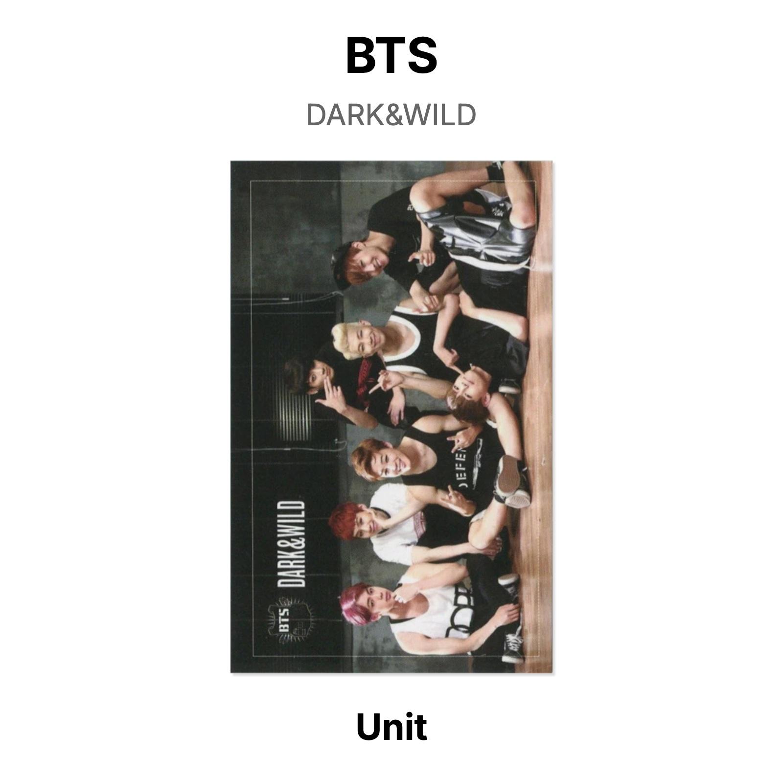 BTS DARK&WILD Official Photocard Unit 02