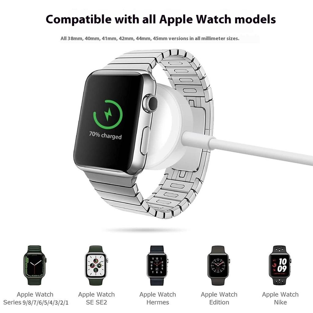New Magnetic Wireless Fast Charger USB/Type C Charging Cable Dock For Apple Watch Series 10 9 8 7 6 5 4 3 2 Ultra Edition iWatch