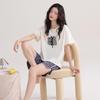 Women's 2026 Summer Cute Printed 100% Cotton Pajamas – Comfortable, Skin-Friendly, Wearable as Outerwear