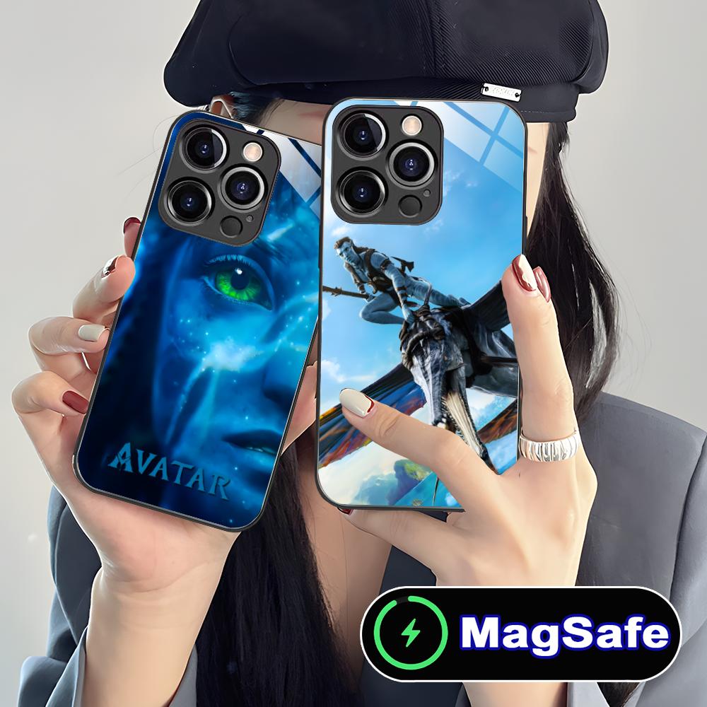 Movie A-Avatar Mobile Phone Case for iPhone 16 15 14 13 12 11 Pro Max Plus Mini MagSafe Glass Colour Printing Cellphones Pretty