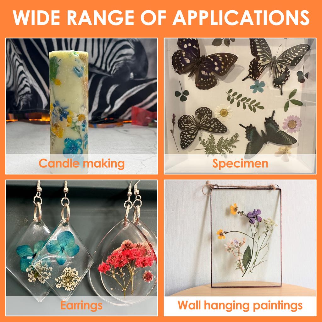 104/96/94Pcs Pressed Dried Flowers Set Real Natural Pressing Floral Leaves DIY Multipurpose Real Pressed Flowers Dry Leaves Kit