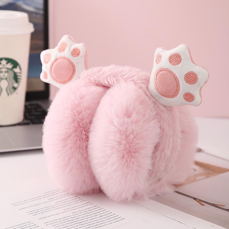Winter Cartoon Cat Earmuffs: Cute, Warm Protection for Students and Outdoor Enthusiasts