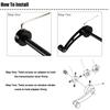 1Set Universal Car Window Crank Handle Replacement Aluminum Alloy Auto Window Glass Closer