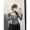Lace Patch Long Sleeve T Shirt For Women With Butterfly Pattern And Crew Neck For Office Wear