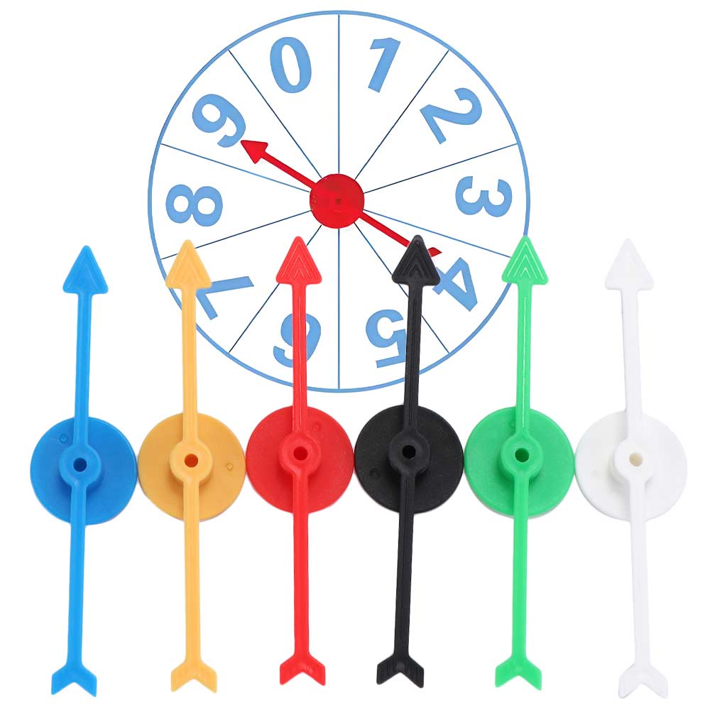 6PCS Pointer Plastic Rotating Arrow 10CM Board Game Arrow Card Game Spinner Arrow School