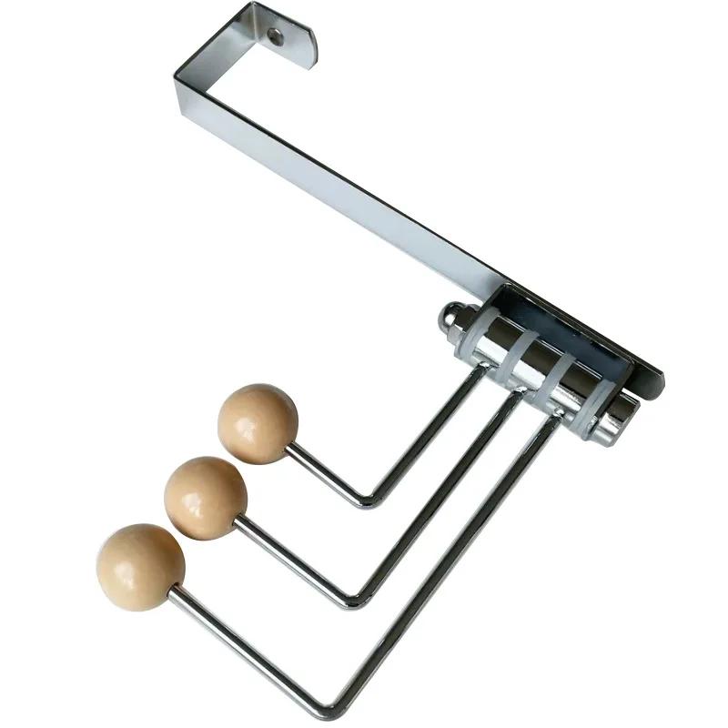 Home Door Back Hook Wall Hanging Rotatable Clothes Towel Hanger Bathroom Space Saving Hook Home Kitchen No Punch Organizer Tools
