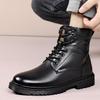 Men's Plus Size Wool-Lined Winter Martin Boots - Non-Slip and Warm.
