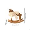 Rocking Horse Statue Wooden Figurine Centerpiece Decorative Birthday Gift Collection Ideal