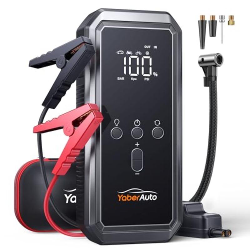 9-in-1 Jump Starter with Air Compressor 5500A 150PSI Portable Car Battery Jump Starter All Gas/10L Diesel 12V Jump Box Car Batt