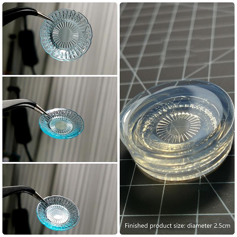 1/6 Miniature Dollhouse Play Food Kitchen For Doll Accessories Dinnerware Silicone Mould Uv Glue Dropping Turnover Mold