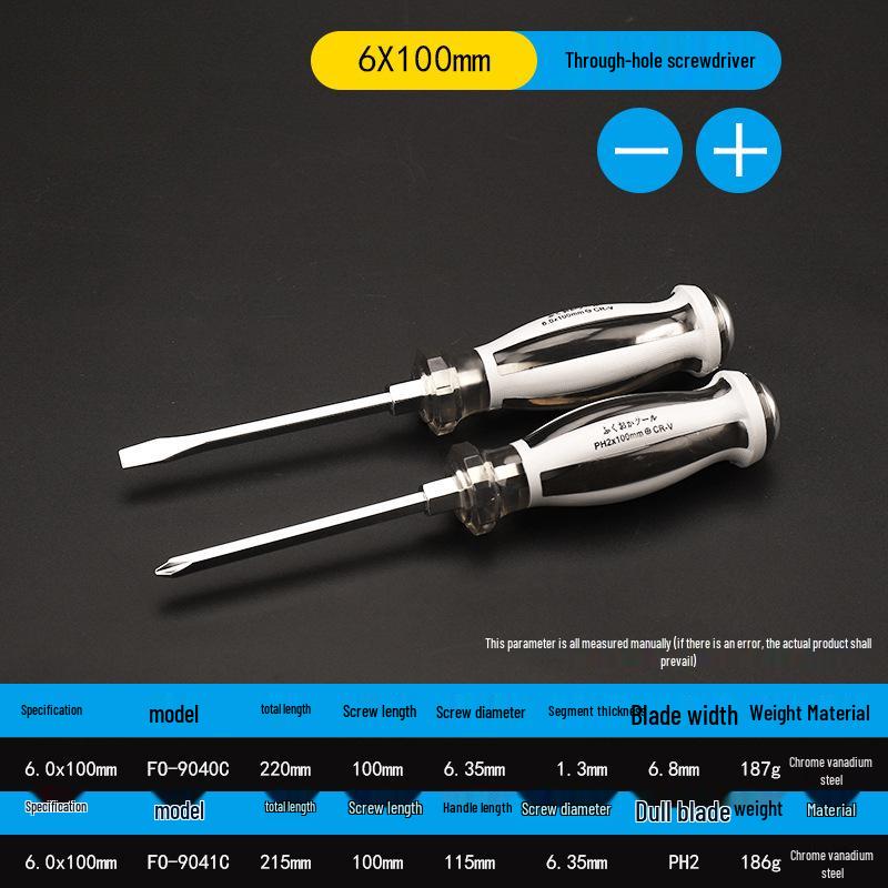 Industrial Grade Magnetic Screwdriver Set - Super Hard, Impact Resistant, Flat & Phillips Slotted Heads