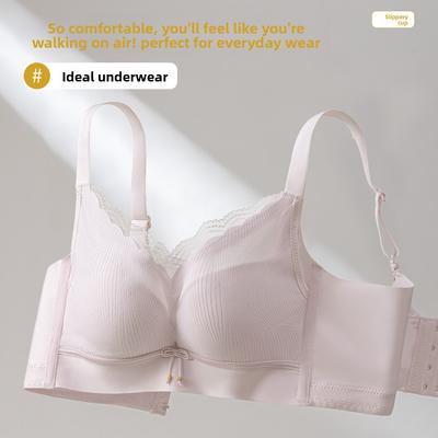 Women's Summer New 10A Antibacterial Small Breast Gather Anti Droop and Non Side Bone Underwear