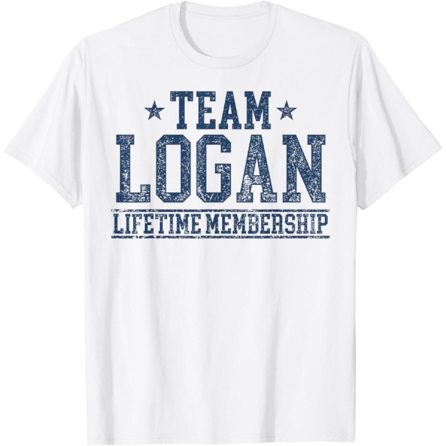 Team Logan Lifetime Member Personalized Surname Last Name T-Shirt S