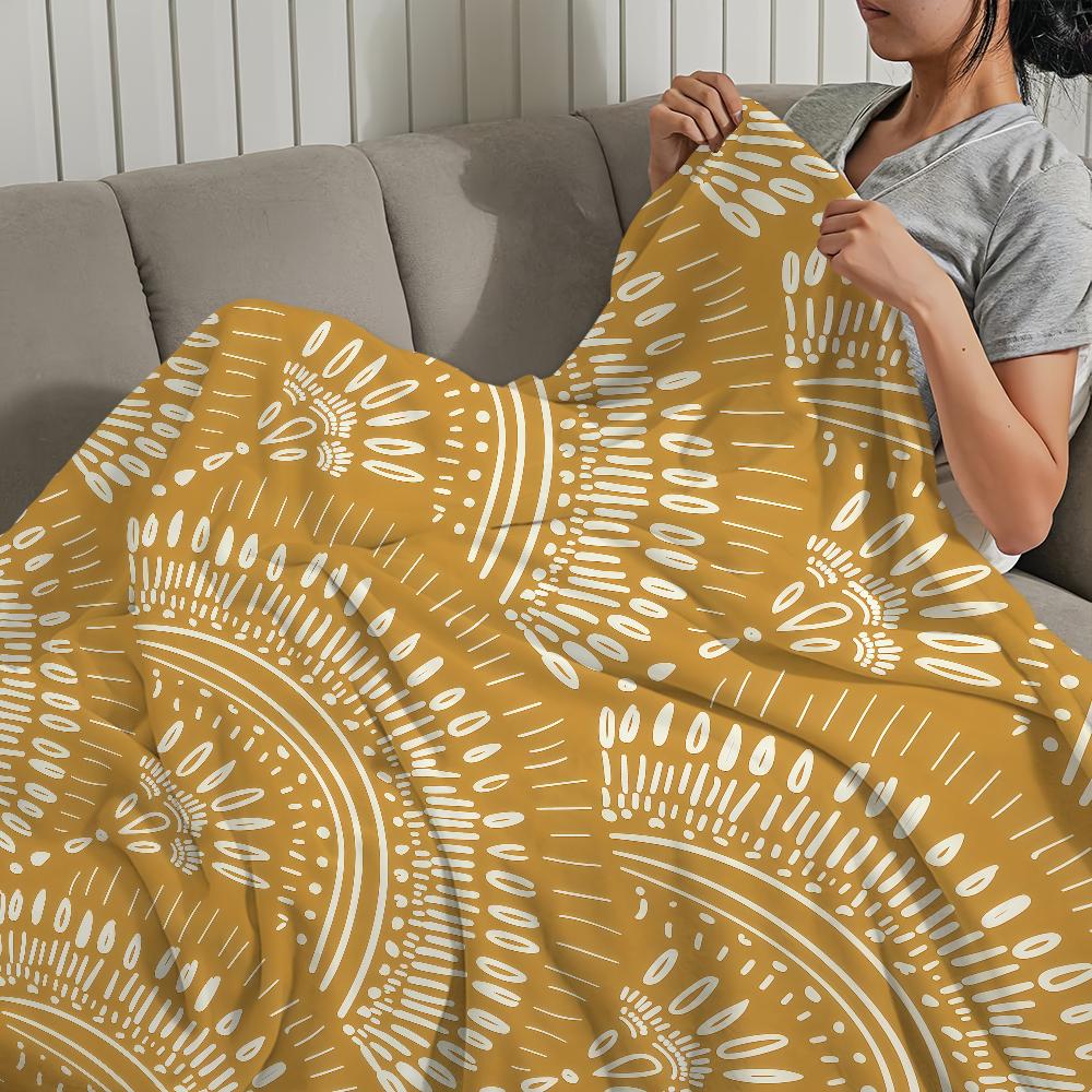 abstract bohemian Eccentric boho soft warm plush blanket for dormitory sofa living room pet hogar bedroom gift nap home Flannel