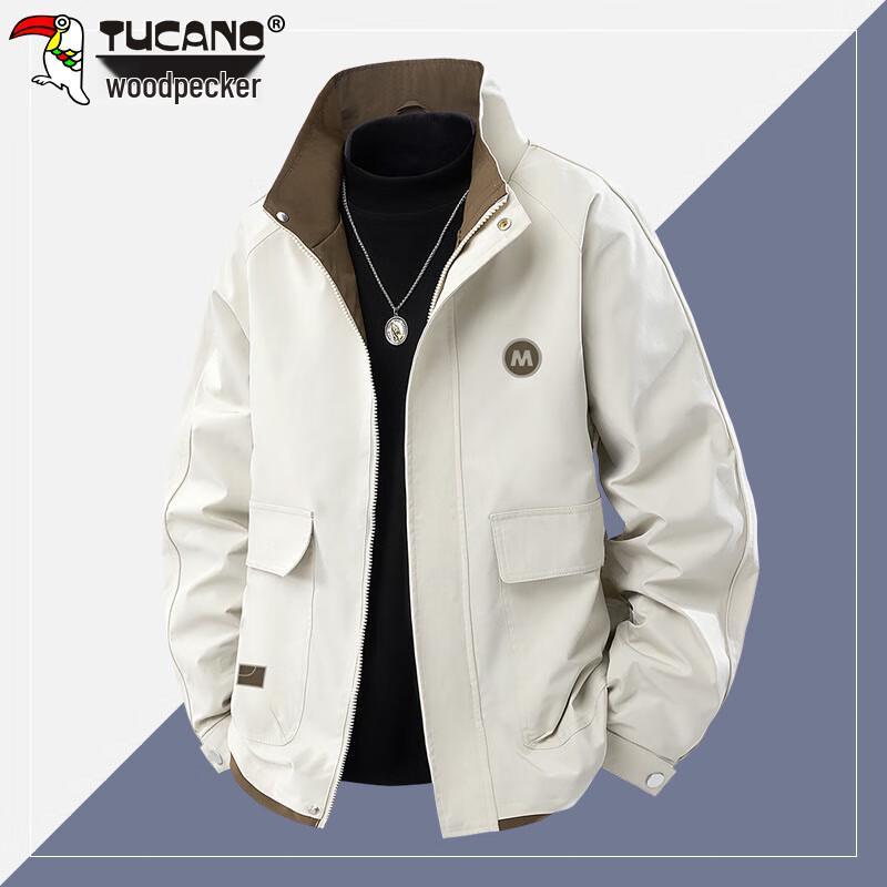 TUCANO Men's Autumn/Winter Retro Workwear Stand Collar Jacket