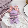5 Pcs/Set Baby Hair Clips Floral Bows Kids Hairpins For Baby Girls Plaid Children Clips Princess Barrettes Baby Hair Accessories