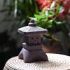 Polyresin For Garden Statue Pagoda Lantern Outdoor Decor Solar LED Lighting