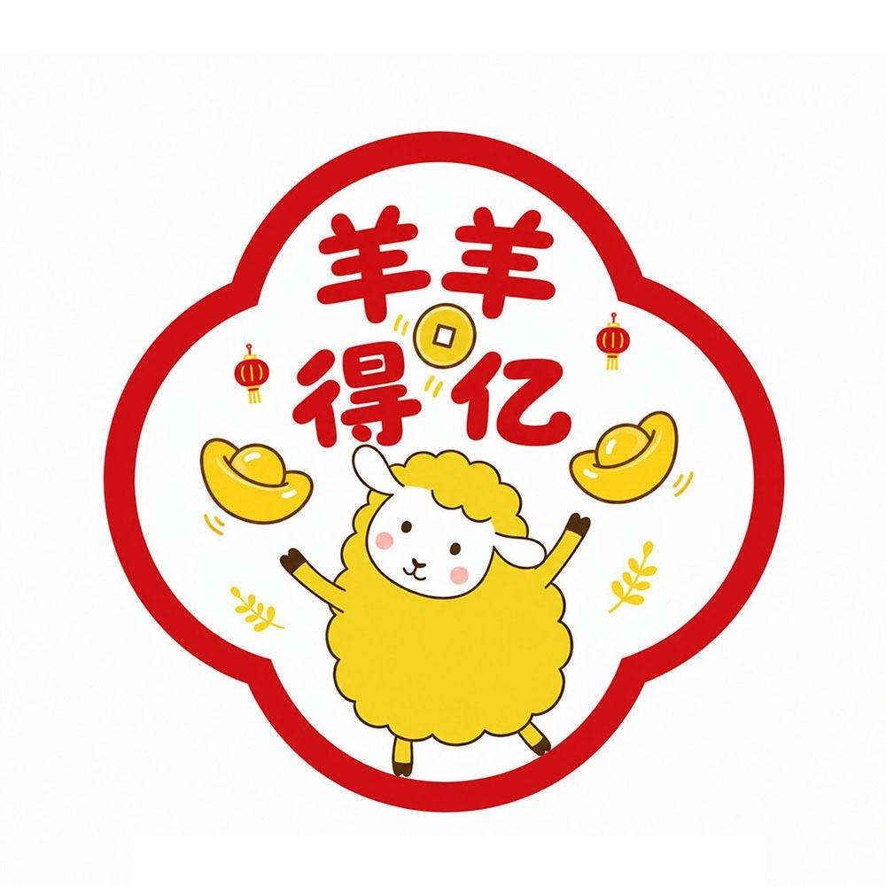 Waterproof 2027 Goat Year Static Cling Decal Lamb Sheep Door Stickers Festive Decorations
