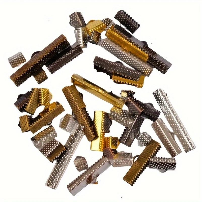 30 buc/Lot Capace Crimp pentru Cord din Piele cu Panglică 6 8 10 13 16 20 25 30 35 40mm Elemente de Fixare pentru Capăt de Fir Conectori pentru Bijuterii