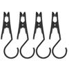 10 Pcs Plastic Multipurpose Hanging Clips Storm Proof Lockable Black Marine Boat Rail Clips Lightweight Tent Tarp Hook Clips