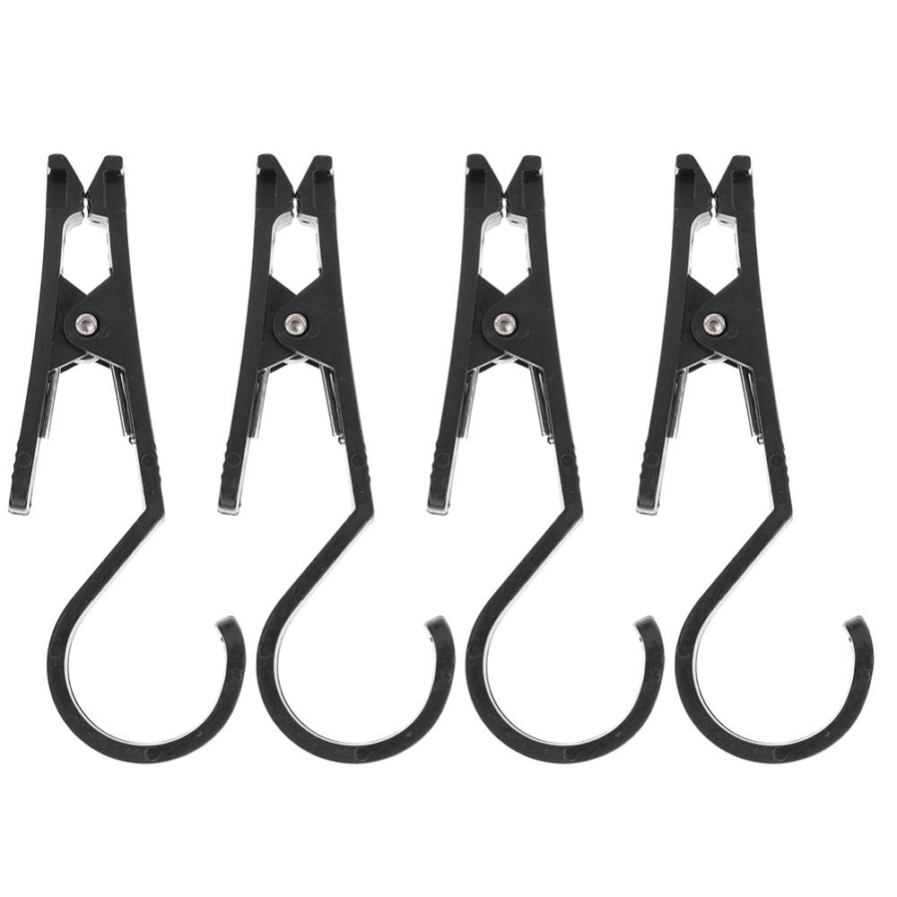 10 Pcs Plastic Multipurpose Hanging Clips Storm Proof Lockable Black Marine Boat Rail Clips Lightweight Tent Tarp Hook Clips