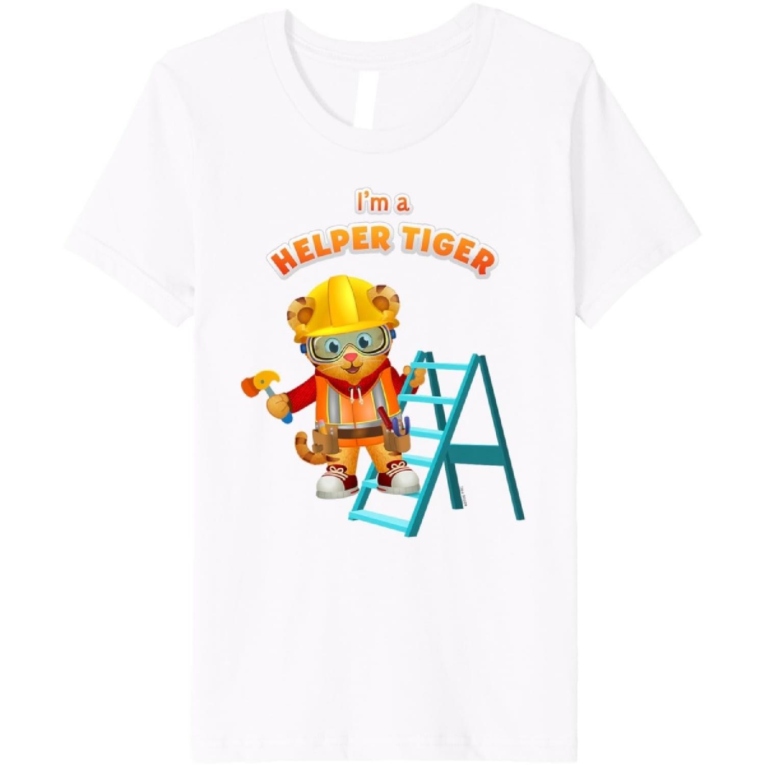Kids Daniel Tiger s Neighborhood_ I am a Helper Tiger Premium T-Shirt XXXXXL белый