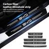 Car Door Sill Scuff Plate Decor Carbon Fiber Stickers For BYD Atto F0 G3 I3 Ea1 F3 E6 Yuan Plus Song Max Tang Dmi