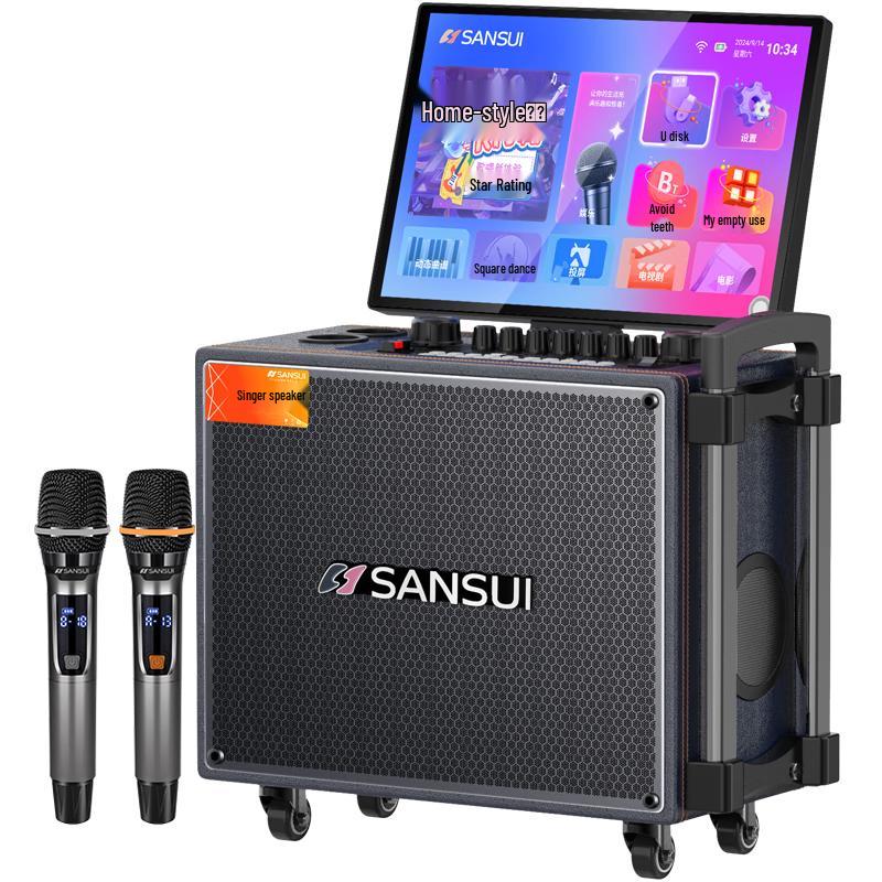 

SANSUI Q065 Portable Outdoor Karaoke Speaker with Display CN plug (adapter included)