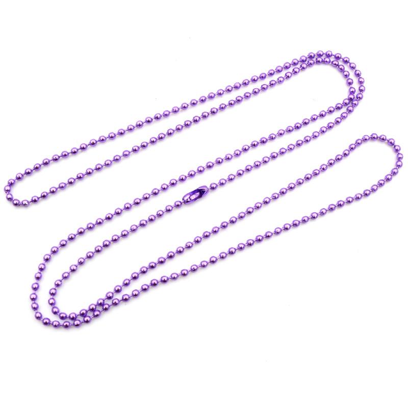 5pcs 1.5 2.0 2.4mm Length 65cm Gold Bronze Silver Colors Plated Ball Beads Chain Necklace Bead Connector For Charms Base Tray
