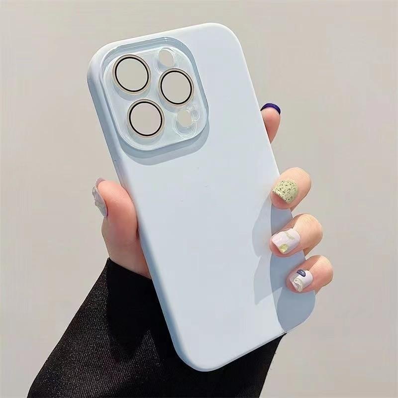 The new liquid silicone is suitable for Apple 11promax mobile phone case lens all-inclusive iphone11 solid color 11pro.