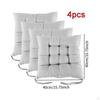 4 Pack Chair Cushions for Indoor Kitchen Use with Non-Slip Feature And Ties