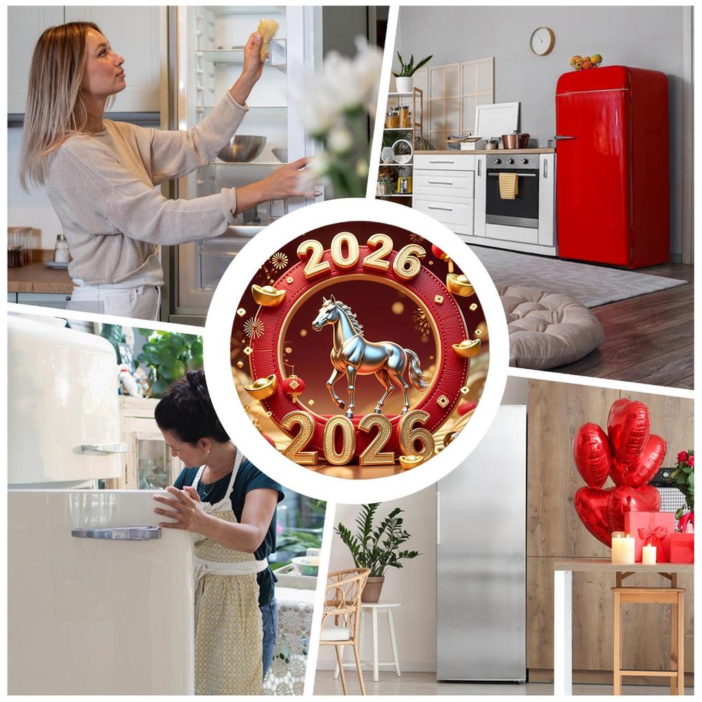 2026 New Year and Spring Festival Decorations, 2D Horse Year Refrigerator Magnet, Soft Magnetic Acrylic Refrigerator Magnet