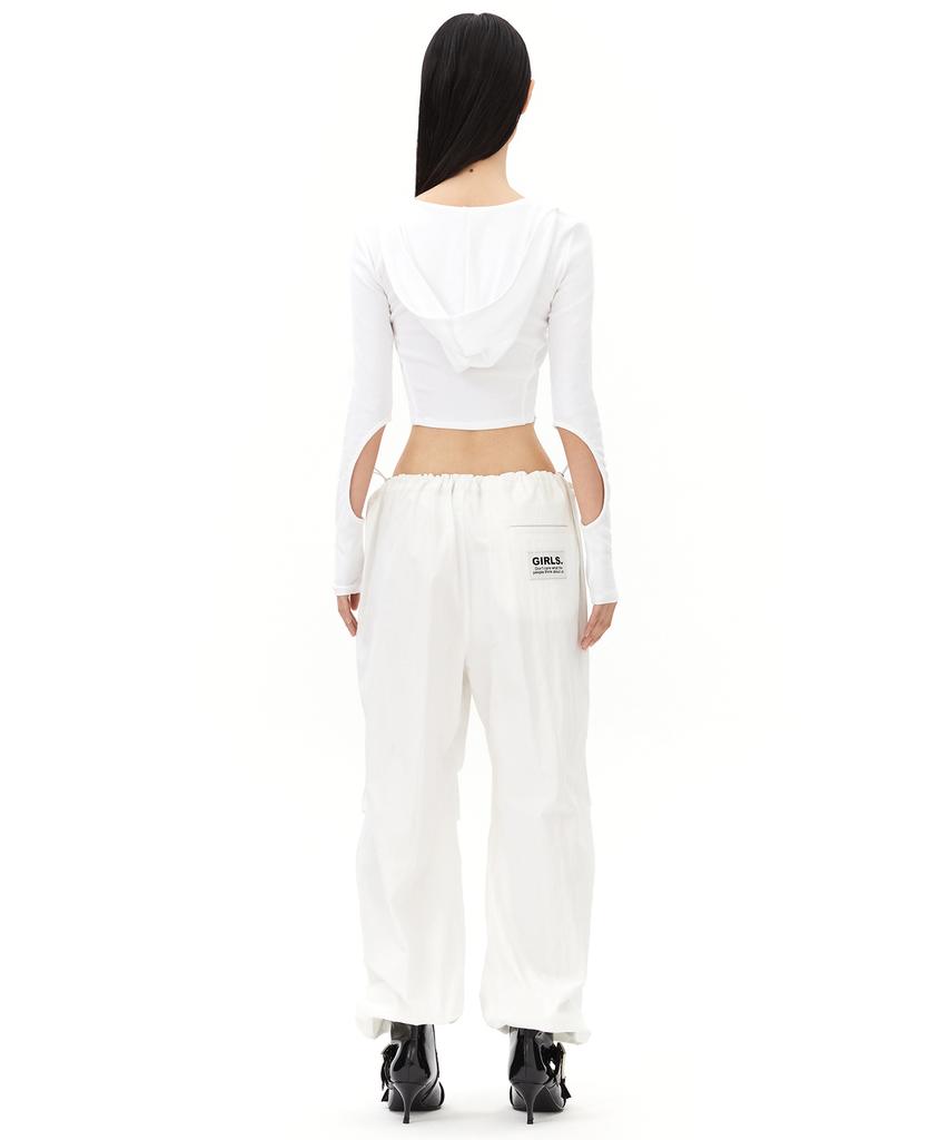 GIRLSGIRLS Girls Wide Pants - White