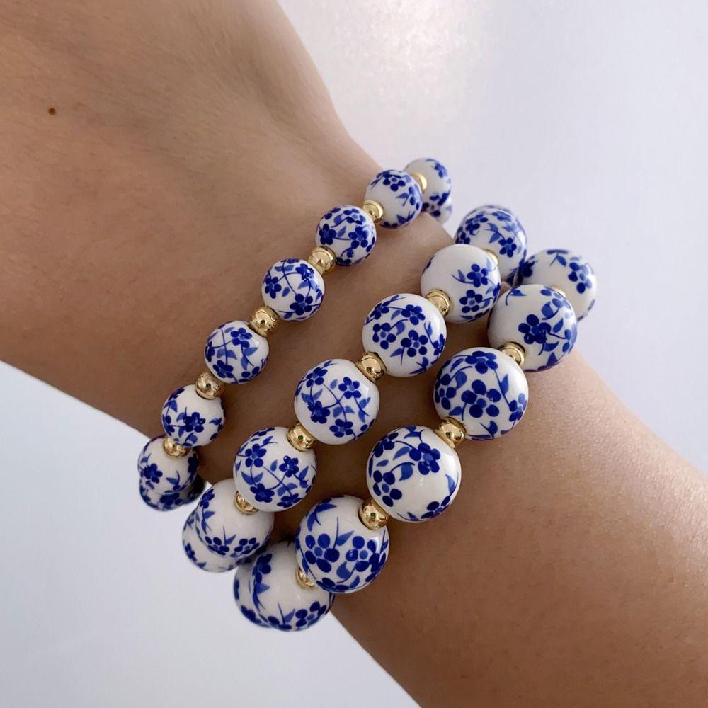 Metal Beads Beads Bracelets Elastic New Chinese Style Bracelet  Decoration