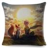 Little Prince Pillow Case Decor Cartoon France Anime Print Cushion Cover for Sofa Home Children Room Linen Throw Pillowcase