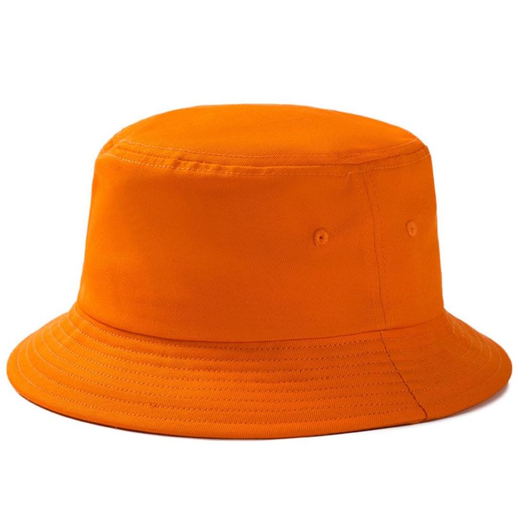 Custom Logo Pure Cotton Bucket Hat - Solid Color, Sun Protection for Outdoor Travel
