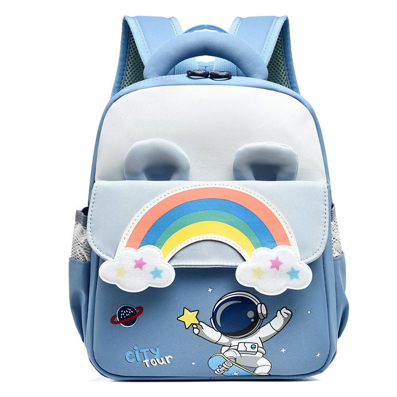 Schoolbag Creative Rainbow Children's Backpack Boys and Girls Travel Lightweight Backpack Soft Moe Kindergarten Elementary School Bag