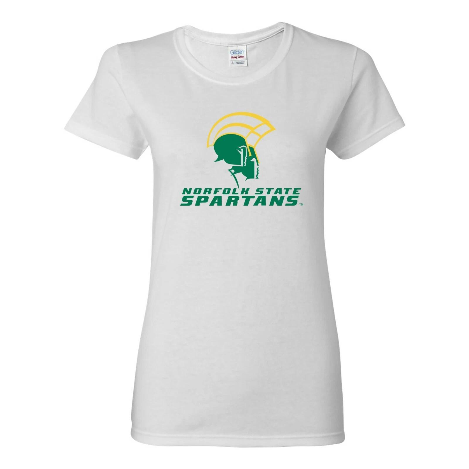 Norfolk State Spartans Primary Logo Women s T Shirt - White 2XL