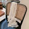 Cotton Embroidered Lace Silk Scarf Long Bag Head Mesh Yarn Long Morning Women's Style Photo Fashion Trends
