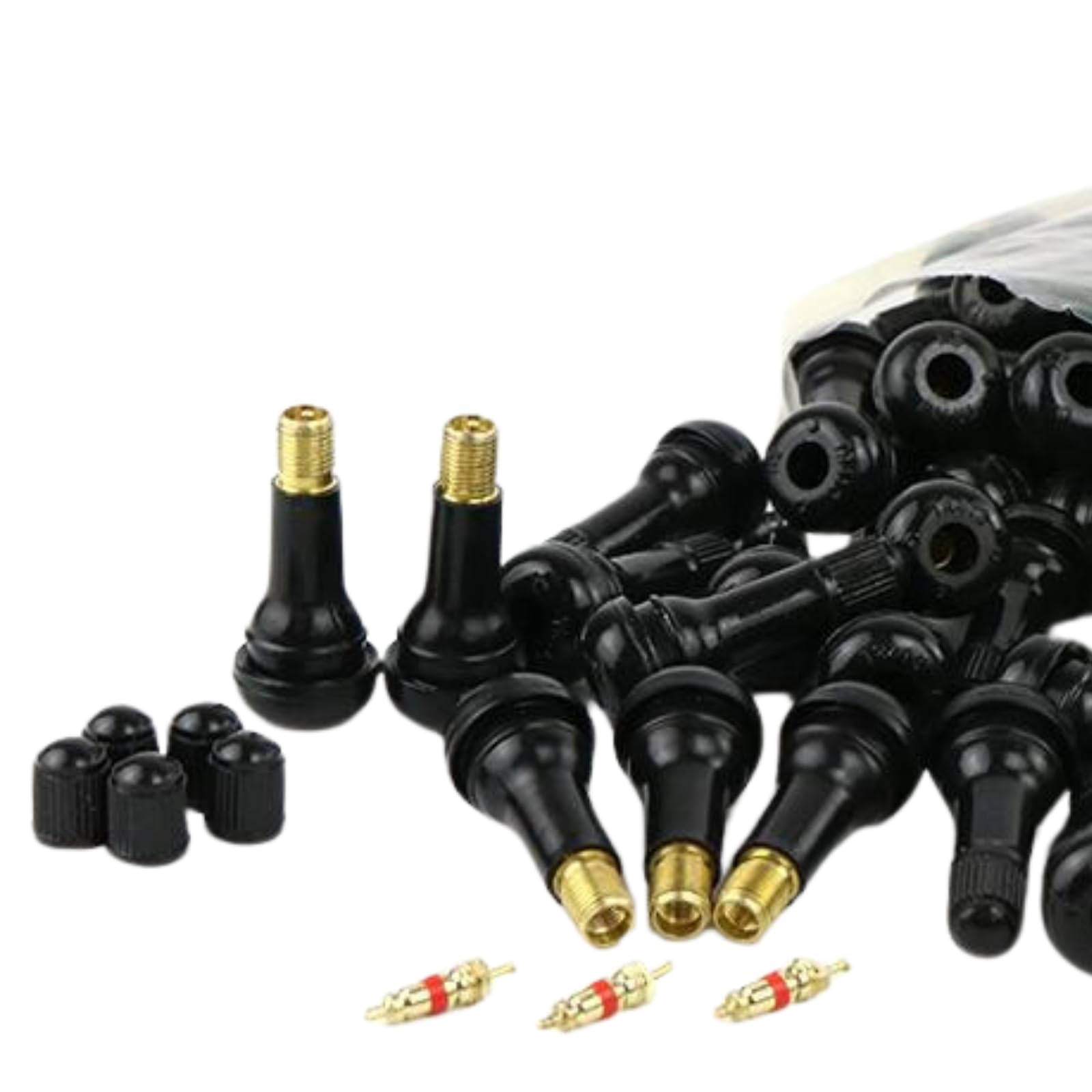 

DIZLAS Воздушный клапан, Вентиль для шины, Бескамерная шина Резина с золотником (TR413, 20 штук)