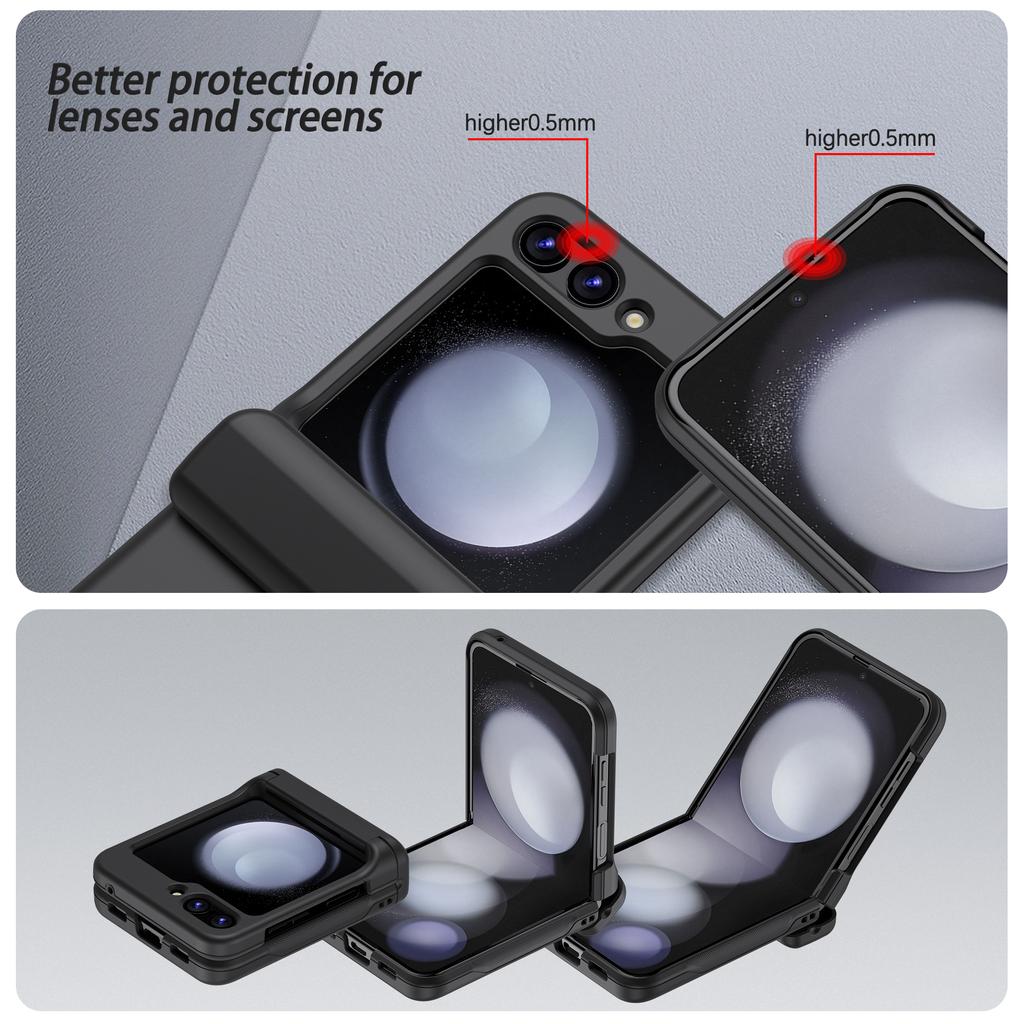 Pouzdro na telefon s kapsou na karty pro Samsung Galaxy Z Flip 5 Flip4 Flip5 Flip3 Flip 3 4 5G Nejlepší ochrana Funda Pouzdra