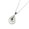 Les Trésors De Lily [L7428] - Silver Necklace 'Sissi' Black Silver (rhodium Plated) - 35x18 Mm