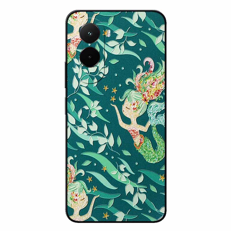 3D Relief Embossed Retro For Poco M7 4G Case Soft Silicone Back Cover For Xiaomi PocoM7 4G 3D TPU Relief Funda Poco M7  M7 4G 3D