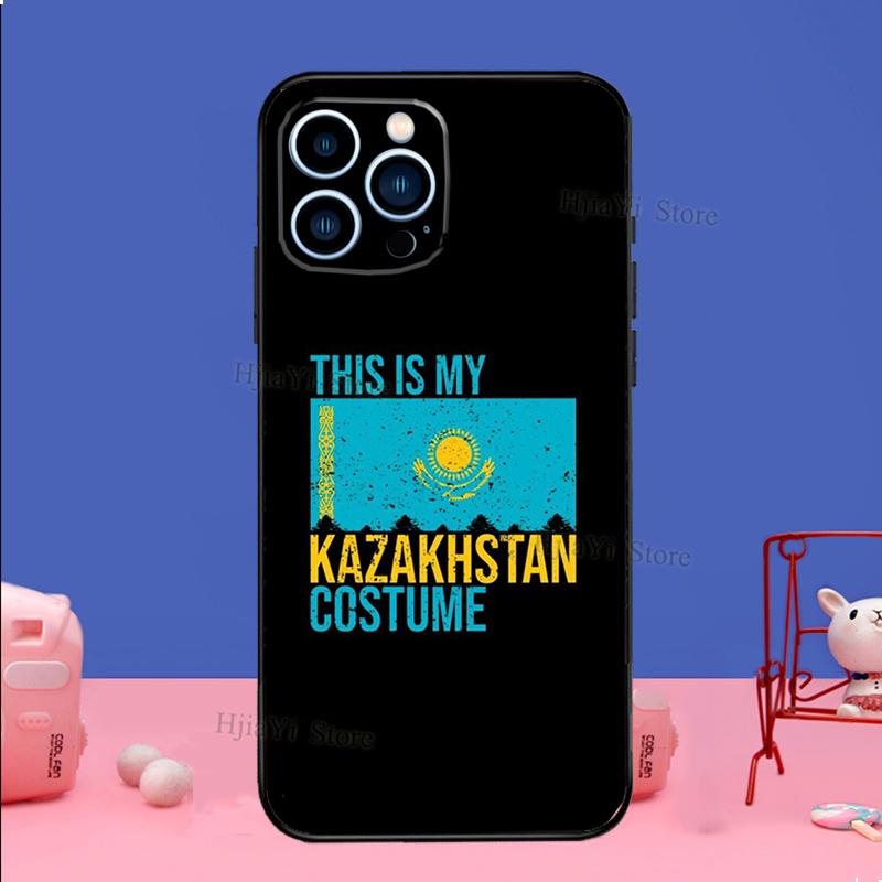 Kazakhstan flag Phone Case For iPhone 16 15 11 12 13 14 Pro Max Mini X XS XR Plus SE2 Funda Coque Capa Cover