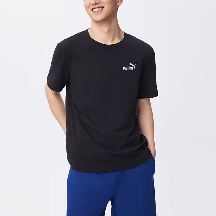 New PUMA ESS SS25 T Shirt Unisex Black 691550-01