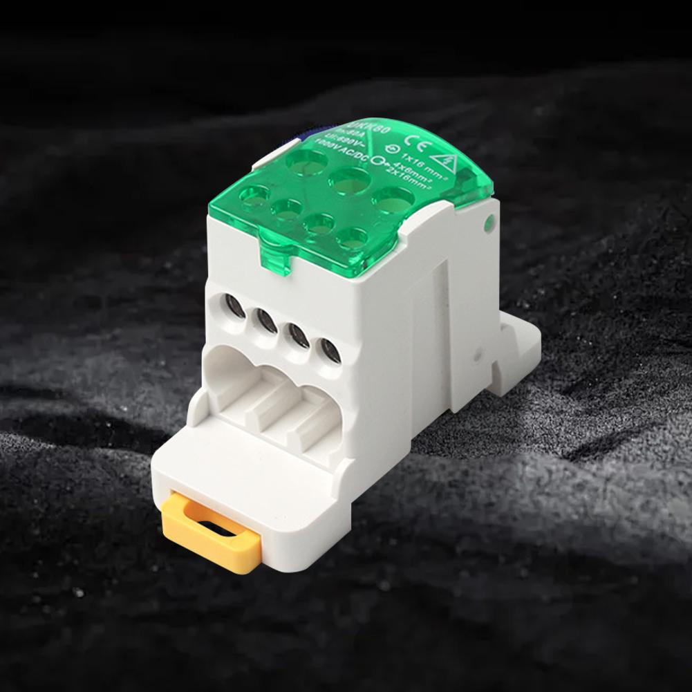 UKK 80A Circuit Breaker Distribution Box One Into Multiple Branch DIN Rail Protective Electrical Case Universal for Electrician